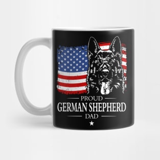 German Shepherd Dad American Flag patriotic dog Mug